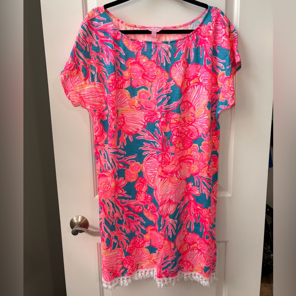 Lilly Pulitzer Pink and Blue Floral Dress